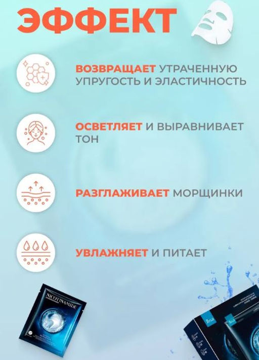 Увлажняющая маска с гиалуроновой кислотой и ниацинамидом - Jlisa фото 2