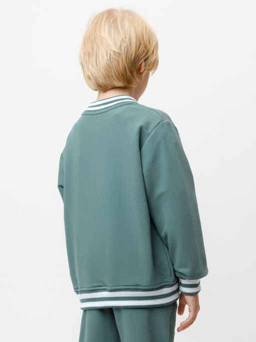 КР 302678-1/темный малахит жакет (бомбер) для мал