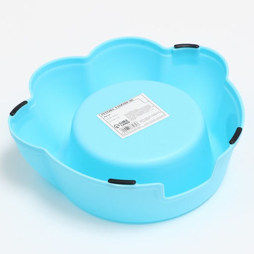 Миска пластиковая фигурная 20,5 х 19 х 6 см, голубая - Пижон фото 4