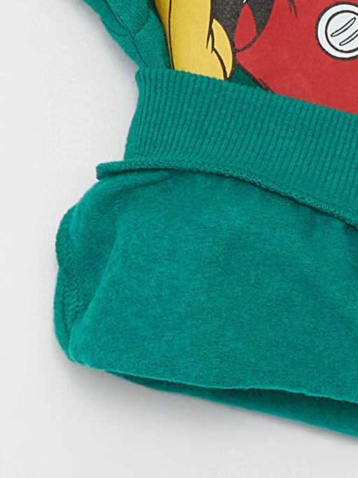 Bisiklet Yaka Uzun Kollu Mickey ve Minnie Mouse Bask?l? K?z Bebek Sweatshirt - Waikiki фото 3