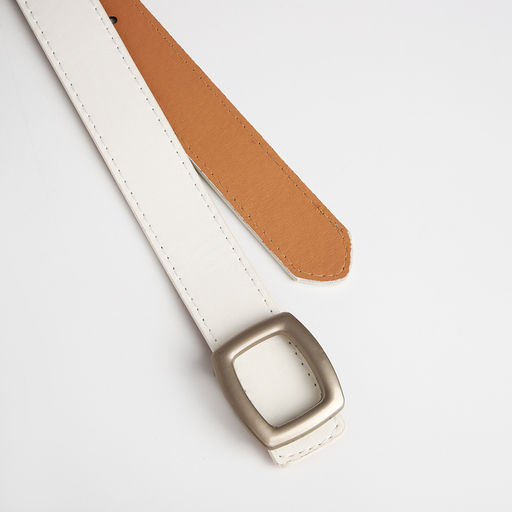 Ремень женский, ширина 3 см, пряжка металл, цвет белый - Simaland фото 2