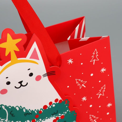 Цена за 2 шт. Пакет подарочный новогодний С Новым годом!, 22?22?10 см - Дарите счастье фото 6