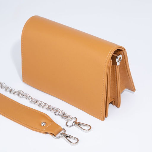 Сумка женская TEXTURA, мессенджер, маленький размер, цвет горчичный  фото 3