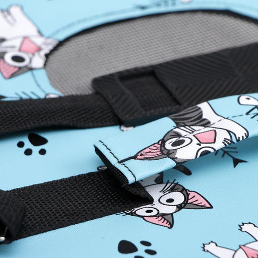 Сумка-переноска каркасная Играющие котики, размер S, 37,5 х 17 х 22 см, голубая - Пижон фото 8