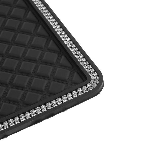 Коврик противоскользящий со стразами, 17?14 см, черный