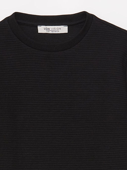 Bisiklet Yaka Basic Uzun Kollu Erkek ?ocuk Sweatshirt - Waikiki фото 3