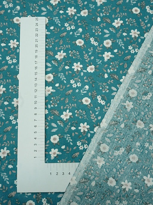 Бязь "Ивона" цв.морская волна, ш.1.5м, хлопок-100%, 120гр/м.кв