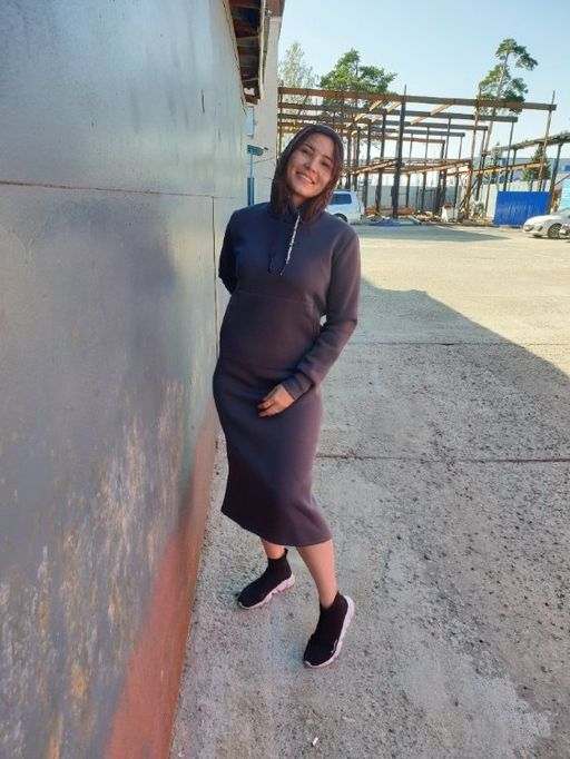 Платье С НАЧЕСОМ футер 3х нитка ПЕНЬЕ - Knitka wear фото 2