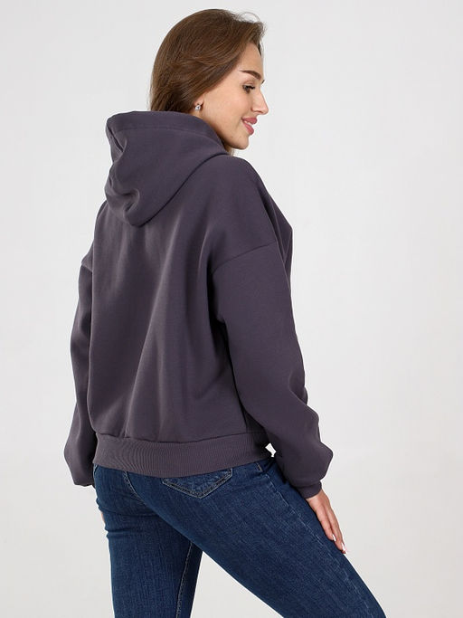 Толстовка Джерри  женская на молнии из футера с начесом Серая - Амавес-текстиль фото 11