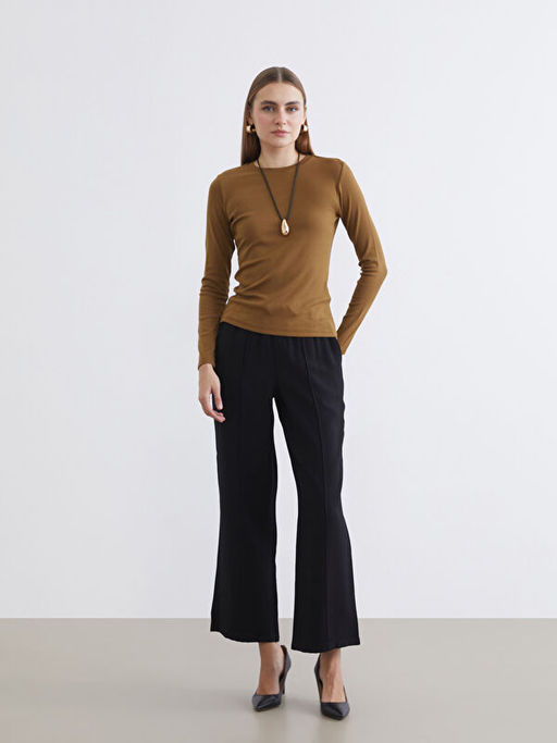 Bisiklet Yaka Modal Kar???ml? Kad?n Body