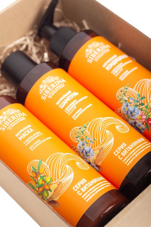 Шампунь с церамидами и комплексом витаминов А, С, Е, F РР для тонких и ослабленных волос - Siberina фото 4