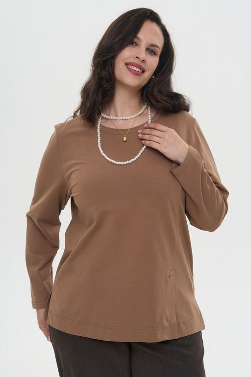 Лонгслив Брау коричневый - Intikoma фото 22