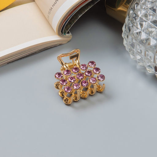 Цена за 6 шт. Крабик для волос «Классик», 2.5 см, золото МИКС