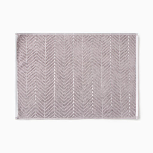 Коврик махровый «Этель» Lines, 50×70 см, хлопок 100%, светло-серый