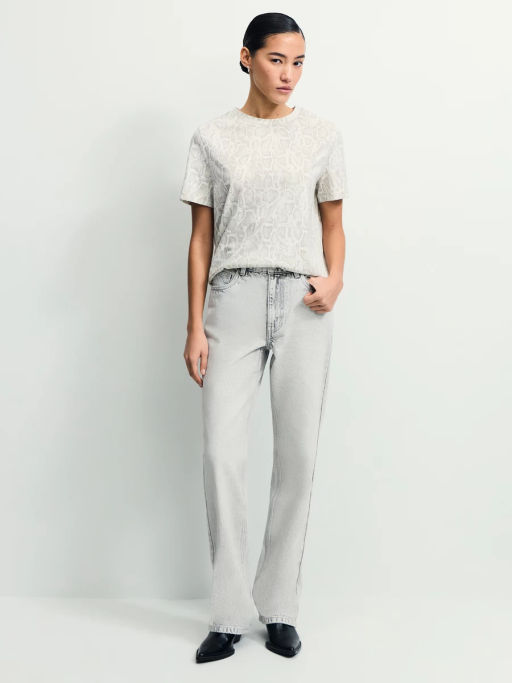 Футболка из хлопка с принтом / Zarina  фото 2