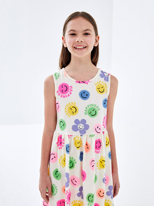 Bisiklet Yaka K?z ?ocuk Elbise - Waikiki фото 4