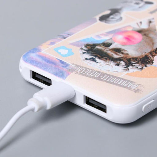 Набор маска для сна, наушники вакуумные и внешний аккумулятор 5000 mAh Love, 20,5 х 16,5 см - Like me фото 12