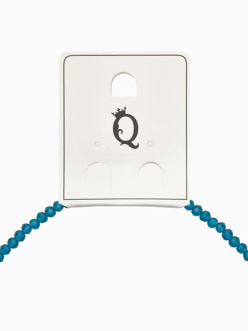 Чокер из бисера «Хрусталь», голубой в серебре, 36 см + 5 см доп, цепочка