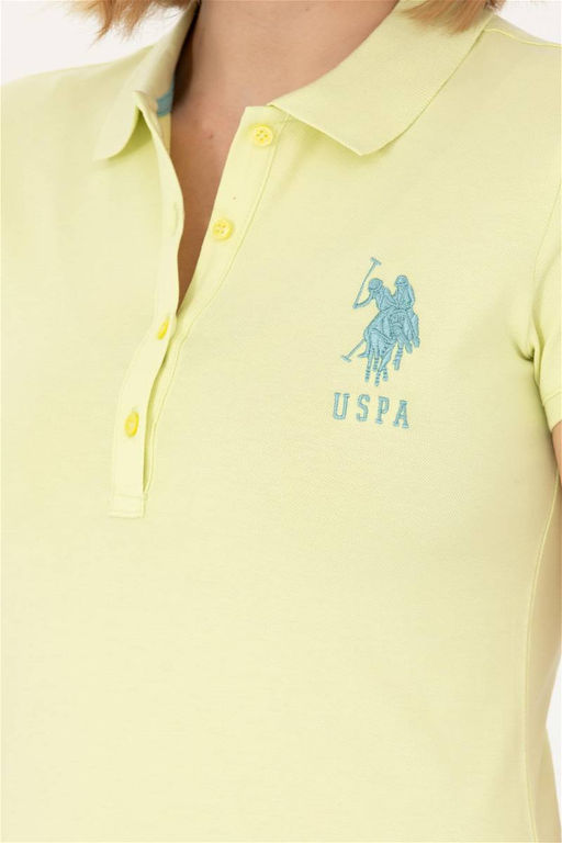 Женское светло-желтое трикотажное платье - U.s. polo assn фото 14