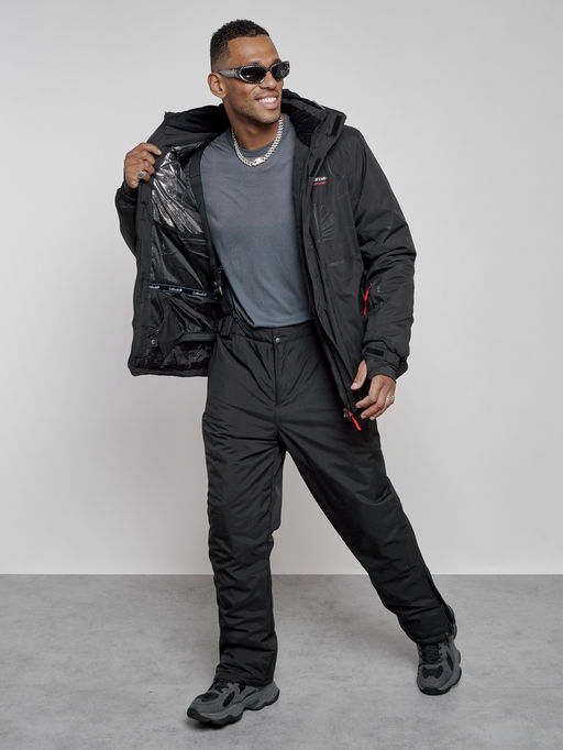 Горнолыжный костюм мужской зимний черного цвета 6306Ch - Leifensh фото 15