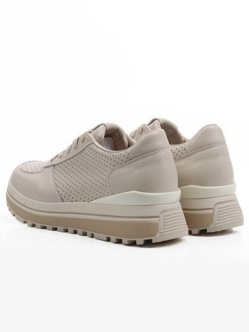 03-A195-5A BEIGE Кроссовки женские (натуральная кожа)