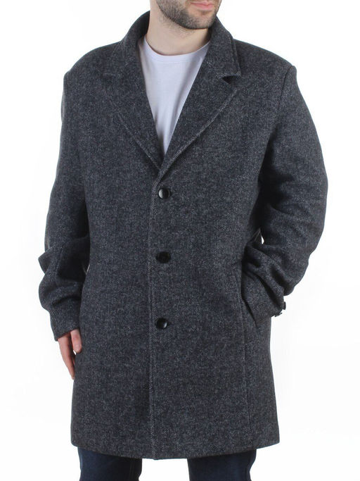 475637475 DK. GRAY Пальто Френч демисезонное мужское (65% шерсть, 35% акрил)