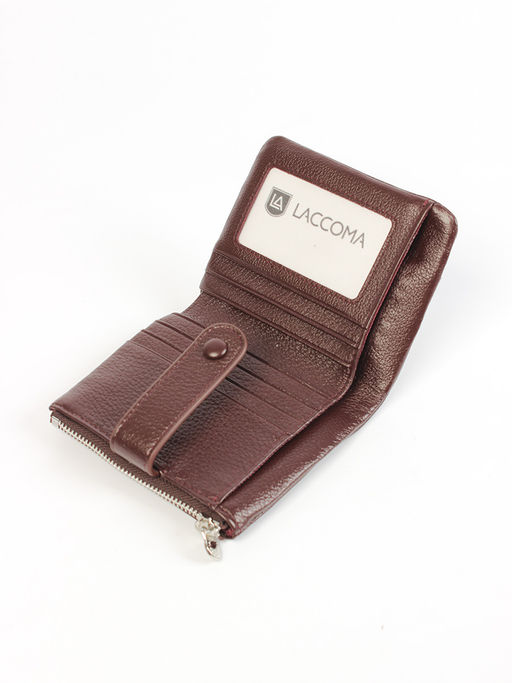LACCOMA кошелек LA-2090-темно-бордовый натуральная кожа фото 4