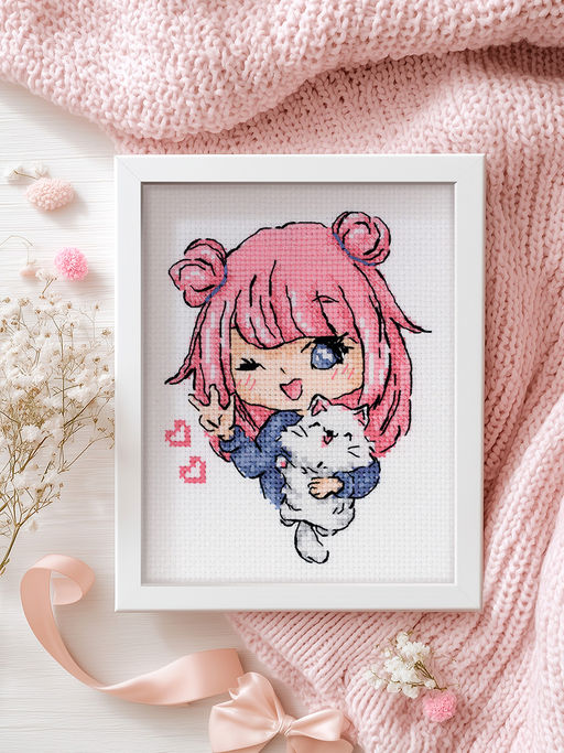 Klart набор для вышивания 8-554 Милашка 12.5 х 15.5 см