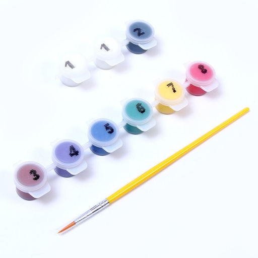 Картина по номерам для малышей «Пушистый зайка»