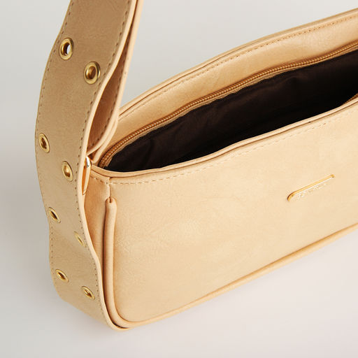 Сумка женская, багет, на молнии, цвет бежевый - Simaland фото 5