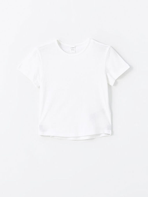 Bisiklet Yaka Basic K?z ?ocuk Ti??rt