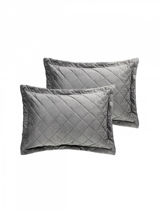 Наволочки декоративные велюр 50x70 (2шт) серый - Lucky фото 2