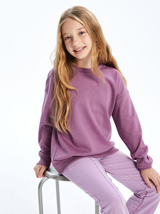 Bisiklet Yaka K?z ?ocuk Sweatshirt - Waikiki фото 4