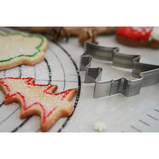 Форма для печенья новогодняя Доляна «Ёлочка», металл, 6.5×8×1.5 см, серебристая