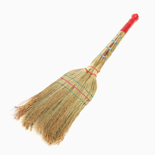 Веник узбекский из сорго 3-х прошивной 3-х лучевой, 87-96 см, ручная работа