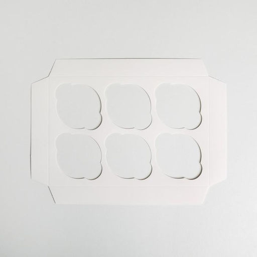 Цена за 5 шт. Коробка для капкейков, кондитерская упаковка, 6 ячеек С 8 Марта, 23?16?10 см