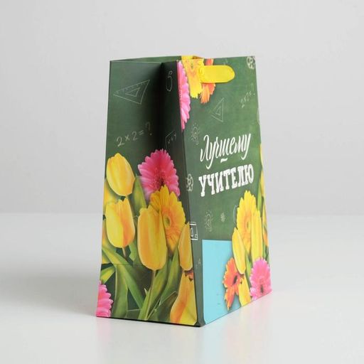 Пакет ламинированный вертикальный Лучшему Учителю, MS 18 23 10 см - Дарите счастье фото 9