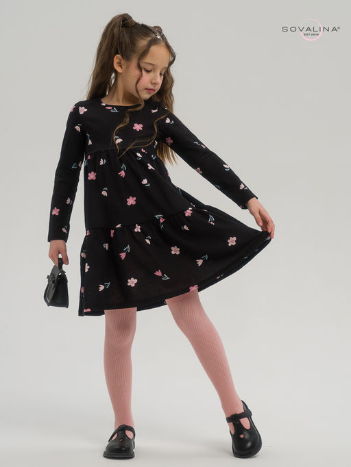 Платье Тиана тюльпаны на черном - Sovalina фото 2