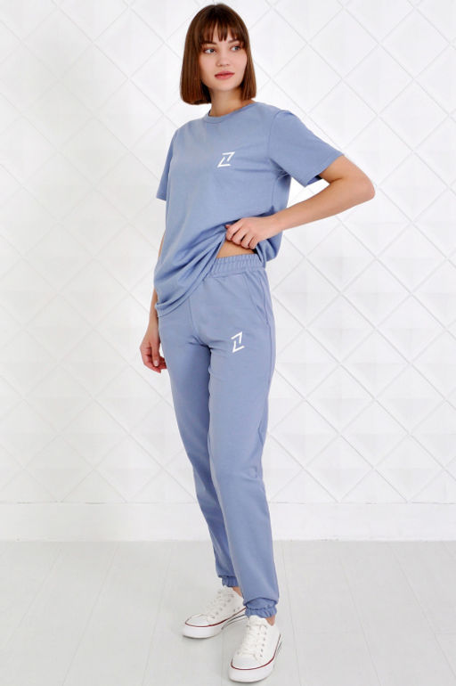 Арт. 2349 Костюм женский лила 44-52 (5 шт) Цвет:верх- лила, низ- лила - Калинка фото 5