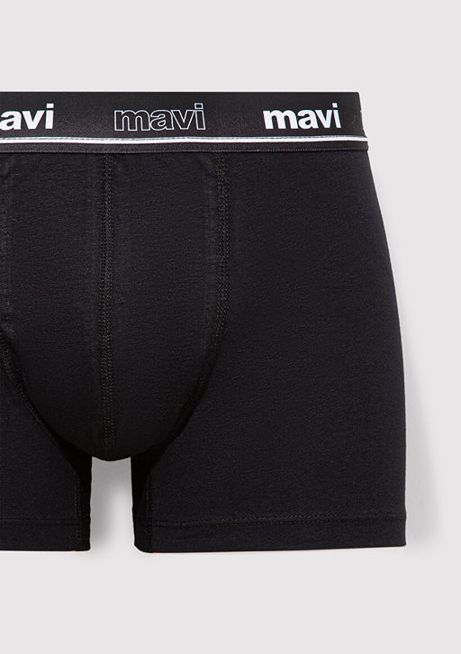Siyah Basic Boxer - Mavi фото 2
