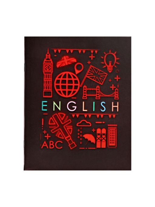 Тетрадь предметная Супернеон, 48 листов в клетку Английский язык, со справочным материалом, обложка мелованный картон, блок офсет - Calligrata фото 7