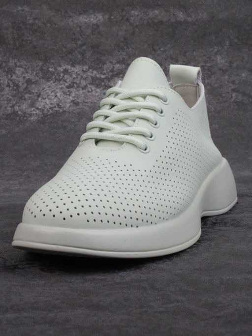 03-YD8-3D LT. GREEN Полуботинки женские (натуральная кожа) - Фабричный китай фото 6