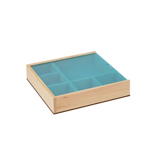 Заготовка для декорирования Mr. Carving ВД-736 Органайзер №4 с крышкой сосна 20.8 х 20.8 х 4 см 6 ячеек