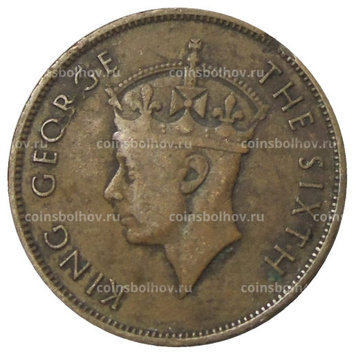 Монета 1 цент 1949 года Британский Гондурас