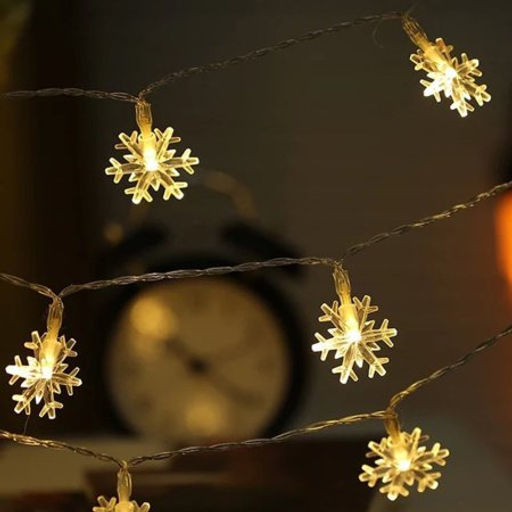 Гирлянда 4 м 20 LED Снежинки / GT607 /уп 100/теплый - ГалеонТрейд фото 4