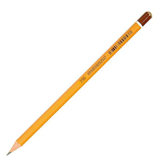 Карандаш чернографитный деревянный Koh-I-Noor 1500 4В заточенный, шестигранный, картонная ...