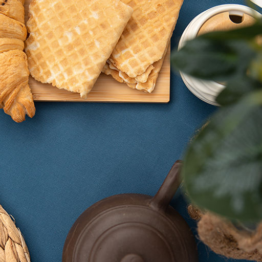 Скатерть декоративная Цвет Эмоций 145х145, саржа, 100% хлопок, Голубая сталь 145х145 - Традиция фото 9