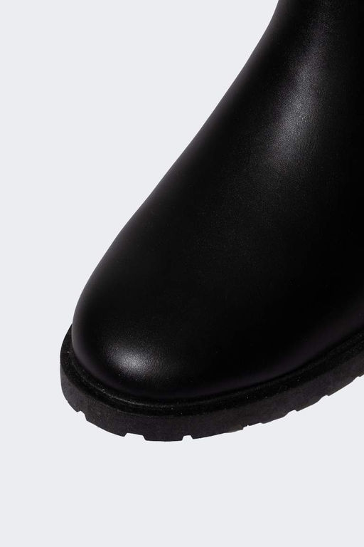 Мужские ботинки из искусственной кожи без шнуровки на плоской подошве - Defacto фото 5