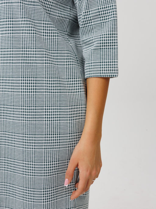 Платье женское П-176 (жаккард принт) Тёмно-серая ёлочка