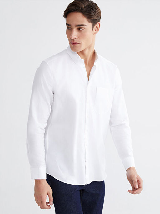 Regular Fit Gabardin Erkek G?mlek